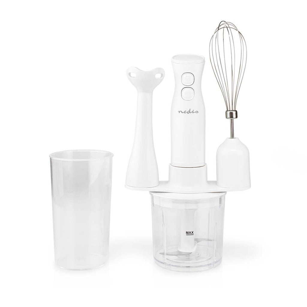 Nedis KAHB120CWT Stavblender 400 W Hastighedsindstillinger: 2-trins Hakkemaskine Hvid