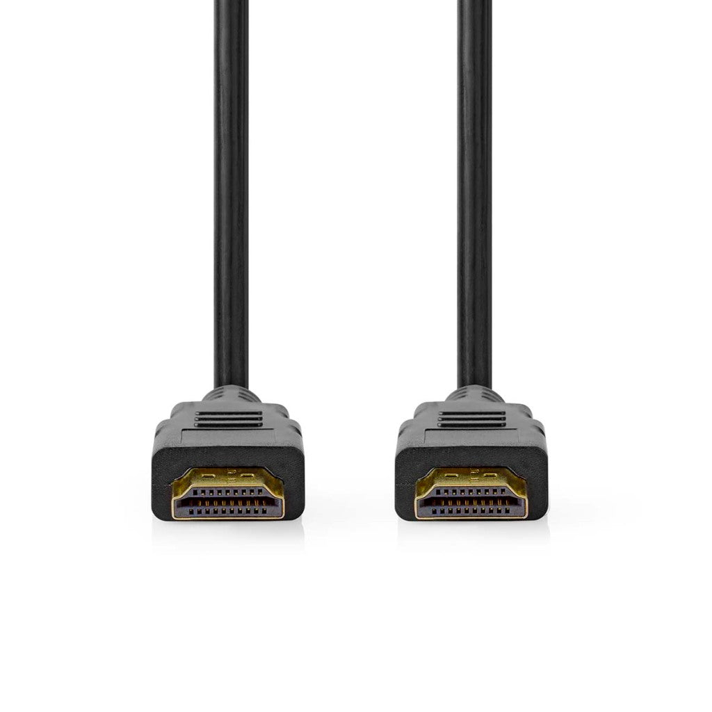 Nedis cvgp35000bk50 hdmi handel; kabel hdmi handel; stik hdmi handel; stik 8k@60hz earc forgyldt 5,00 m pvc sort polybag