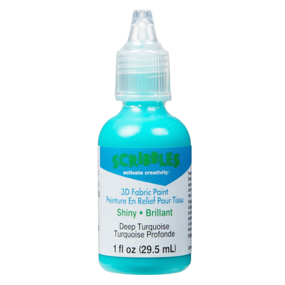 Skriblerier • 3D tekstilmaling blank 29,5ml turkis