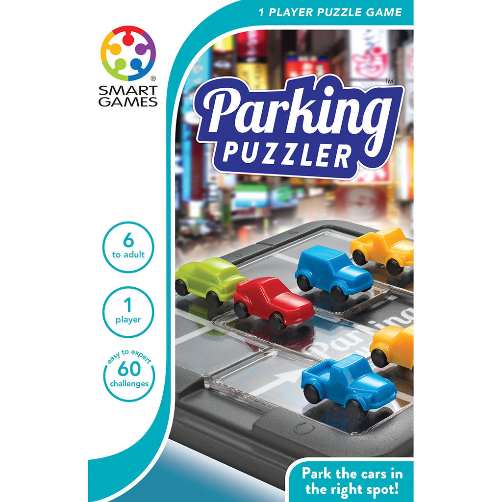 Smarte spil - parkeringspuslespil - 60 opgaver - brainteaser - biler - rejsespil