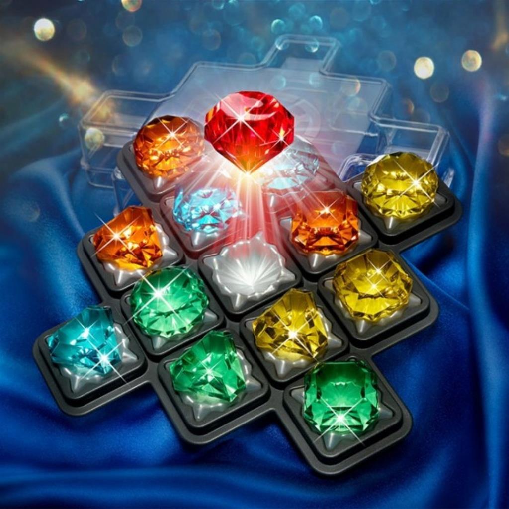 Smarte spil diamond quest - logisk tænkespil - 80 pædagogiske mineudfordringer - farveformer hjernetrim - solospil - fra 10 år