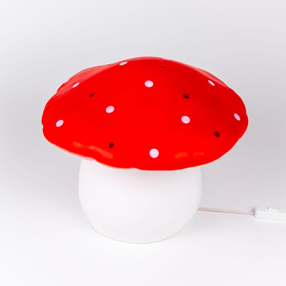 Egmont lampe svamperød + lysdæmper.