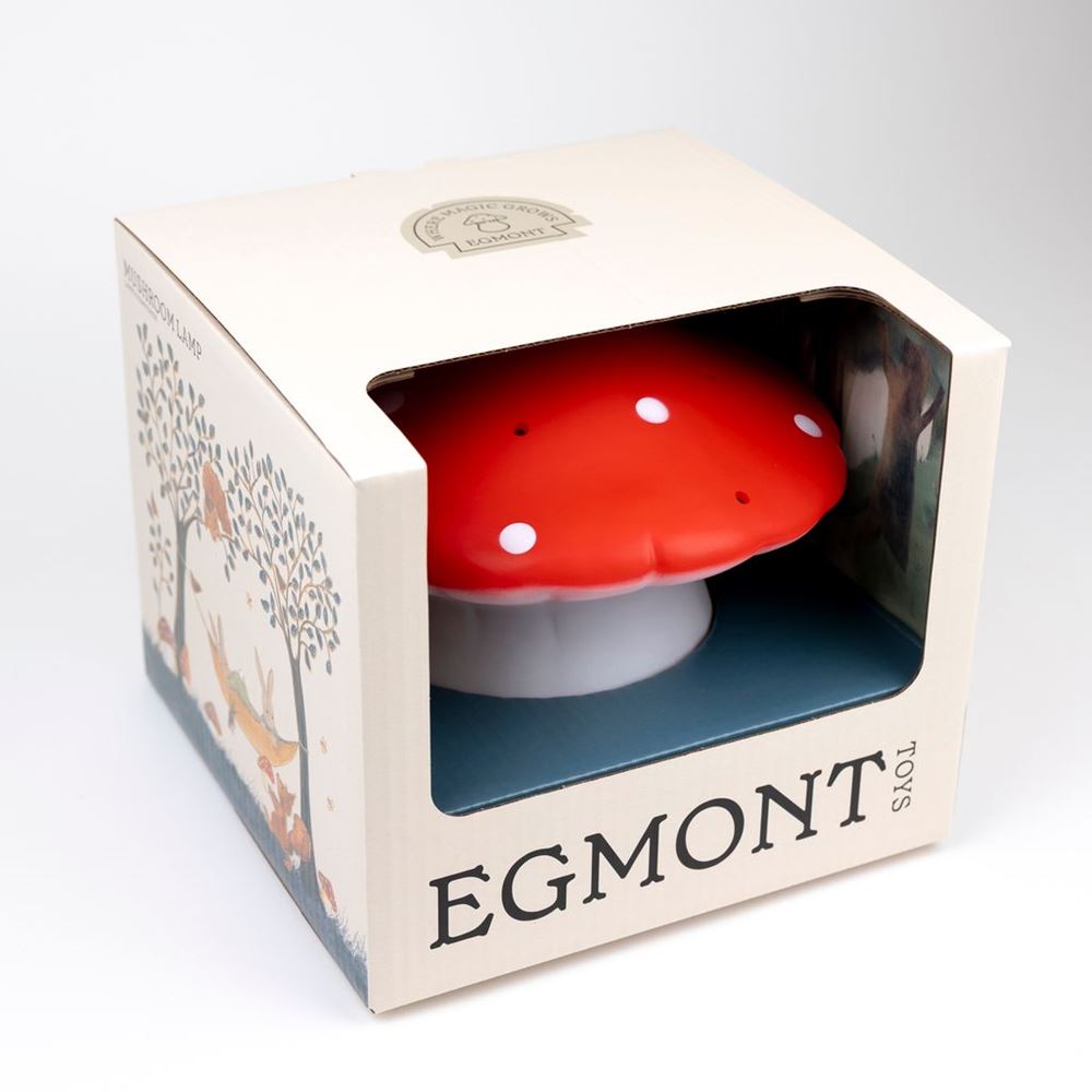 Egmont lampe svamperød + lysdæmper.