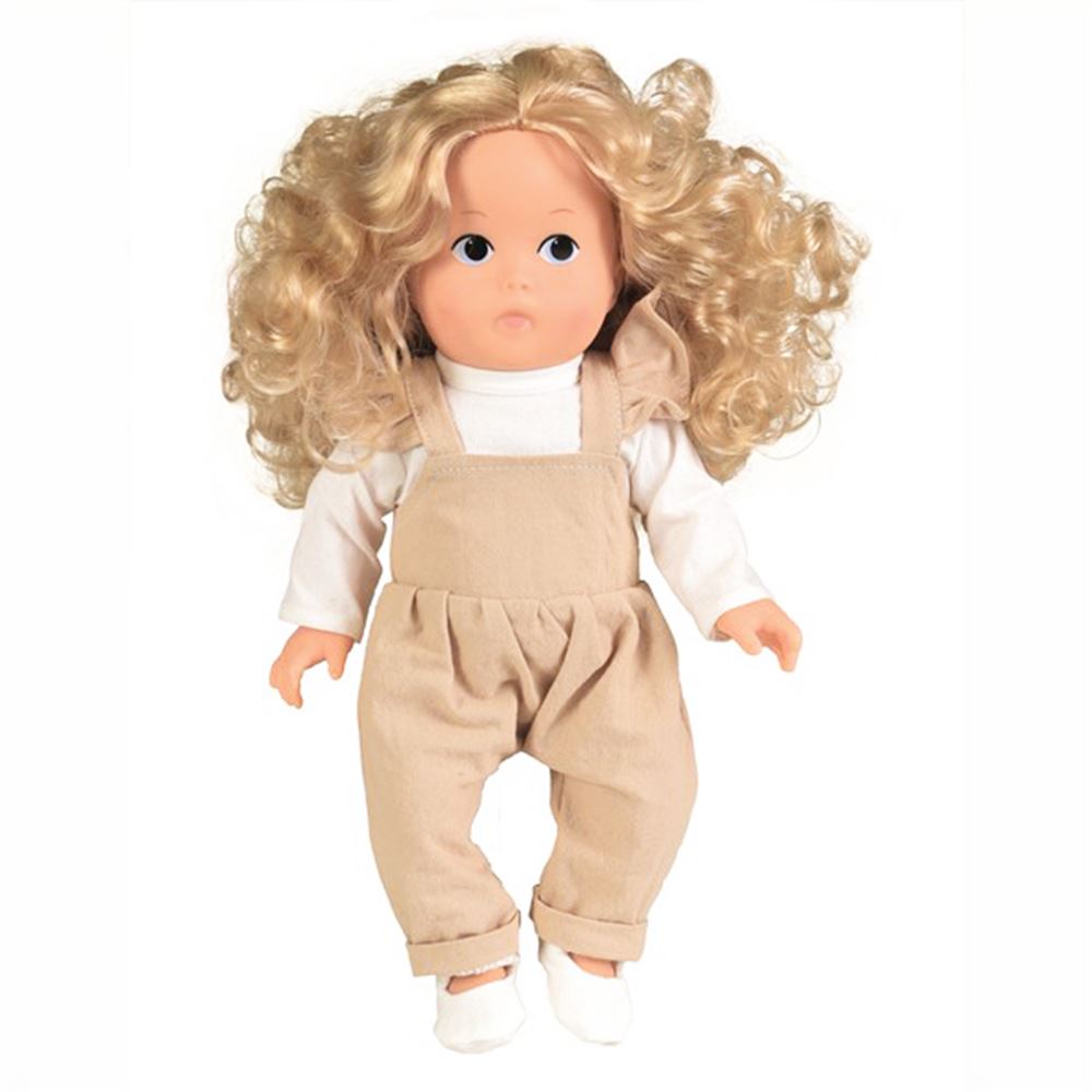 Baby dukke pant. 32 cm. håndmalet. 1+