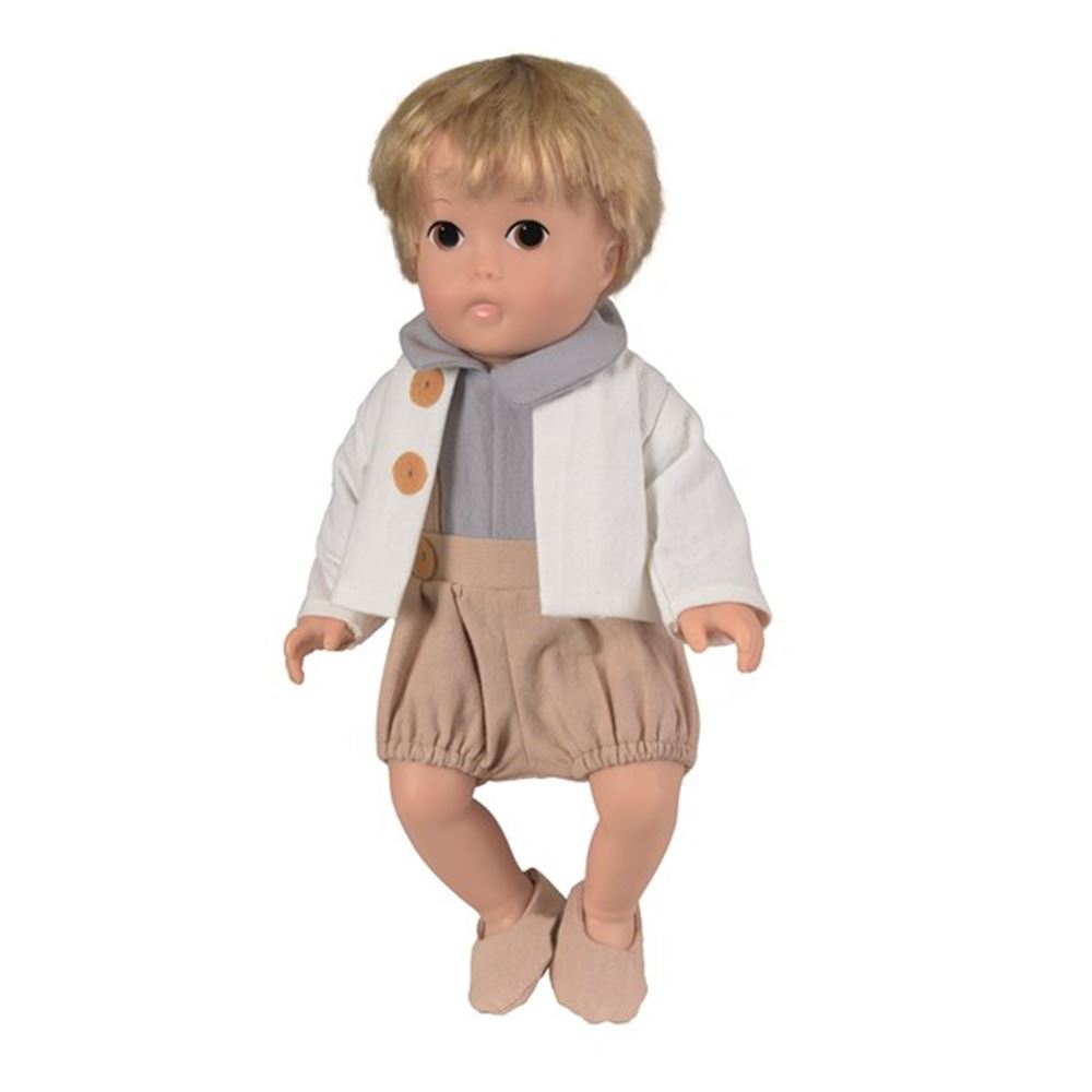 Baby dukke Ezra. 32 cm. håndmalet. 1+