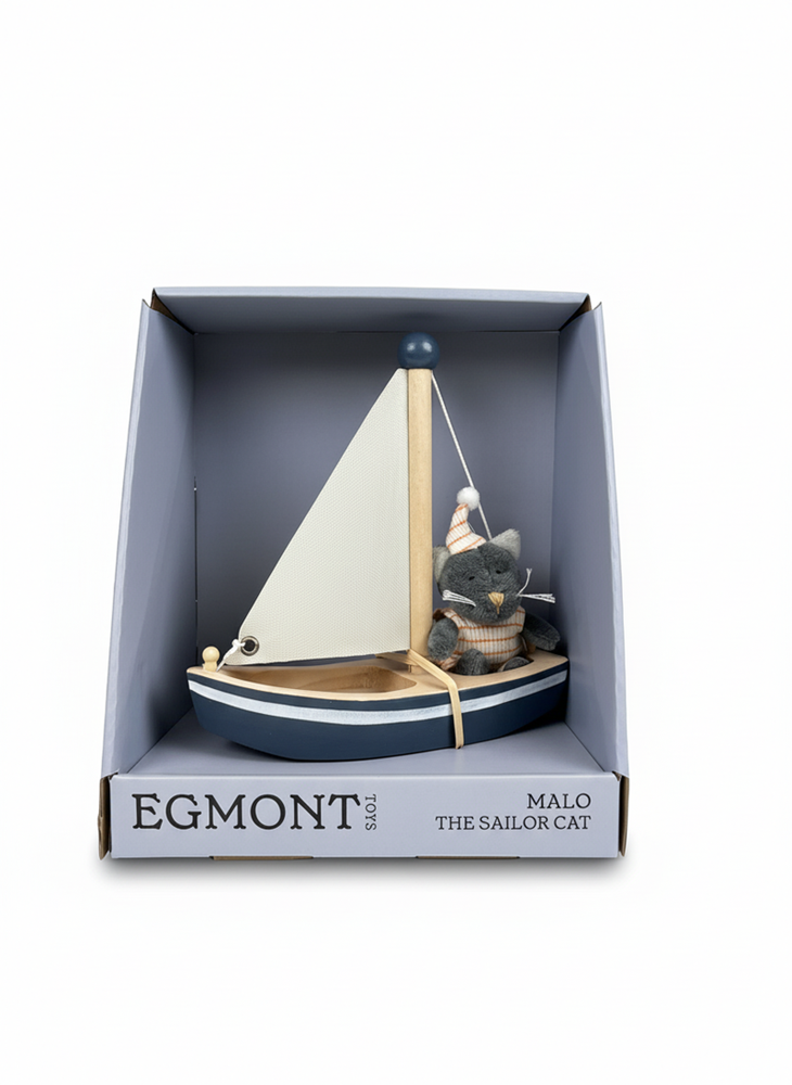 Egmont malo katten i en båd. 18x18x8