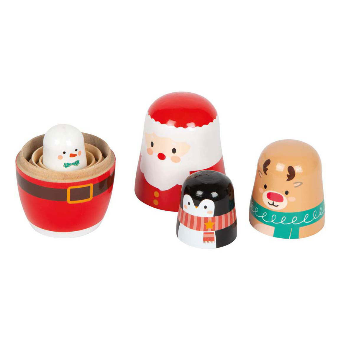 Lille fod - julematryoshka dukker