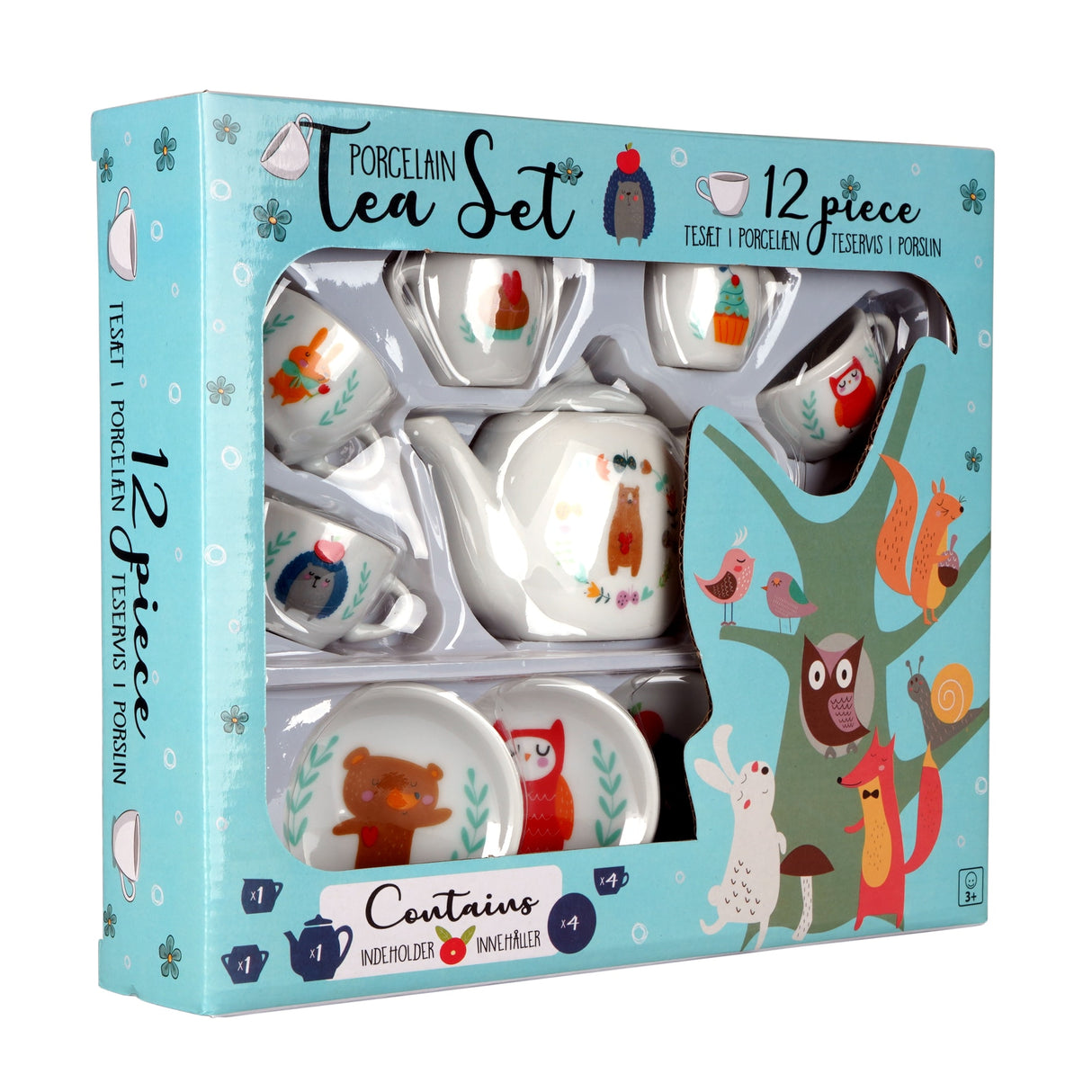 Porcelæn tesæt 12 stk