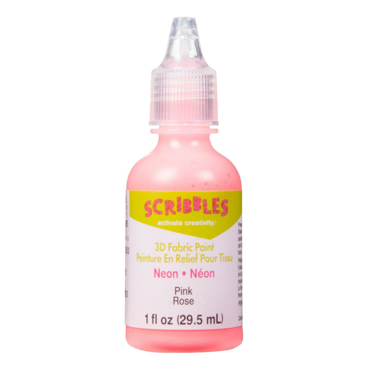 Skriblerier • 3D tekstilmaling neon 29,5ml pink