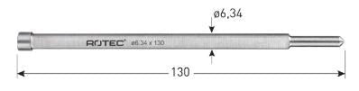 Rotec centreringsstift ø6,34mm l=130mm