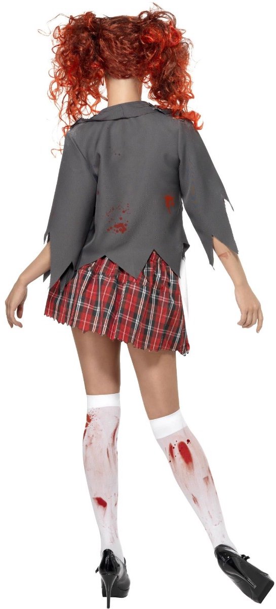 Vegaoo zombie skolepige kostume halloween outfit - fancy kjole - medium