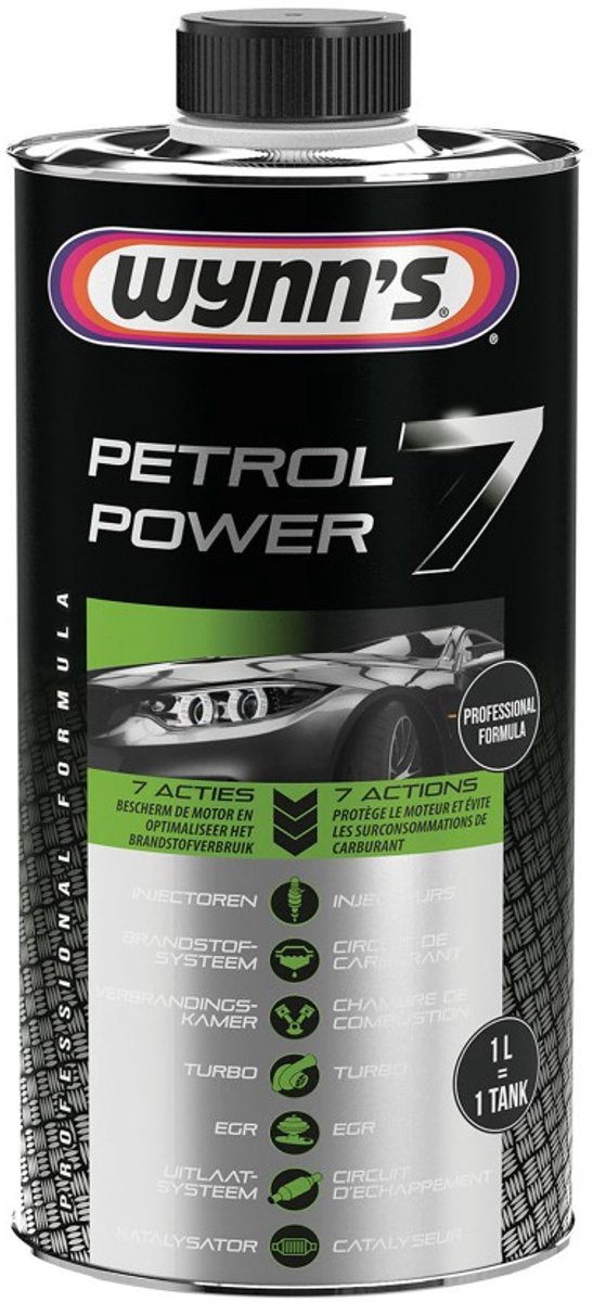 Wynn's benzin benzin power 7 - additiv 7-i-1 med komplet løsning til benzinmotorer