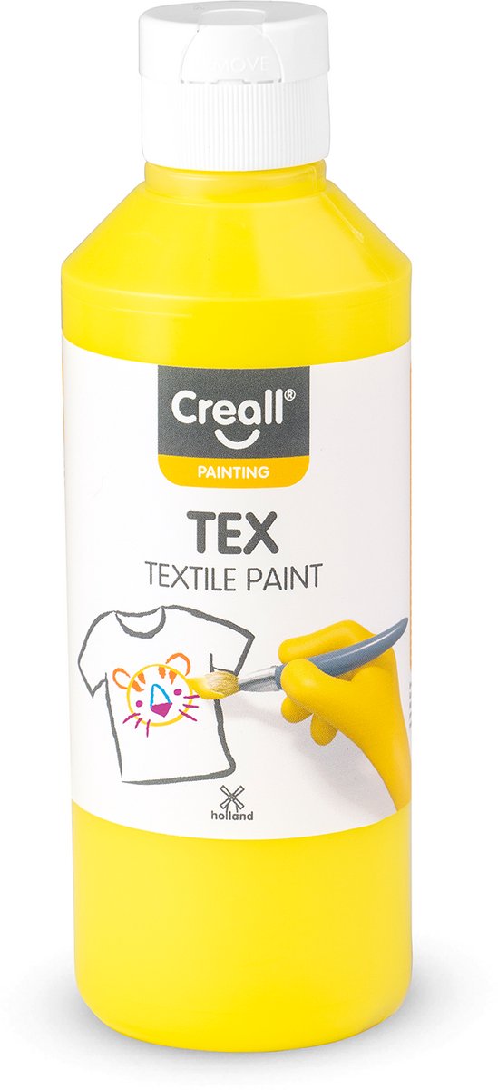 Creall tekstilmaling gul, 250ml