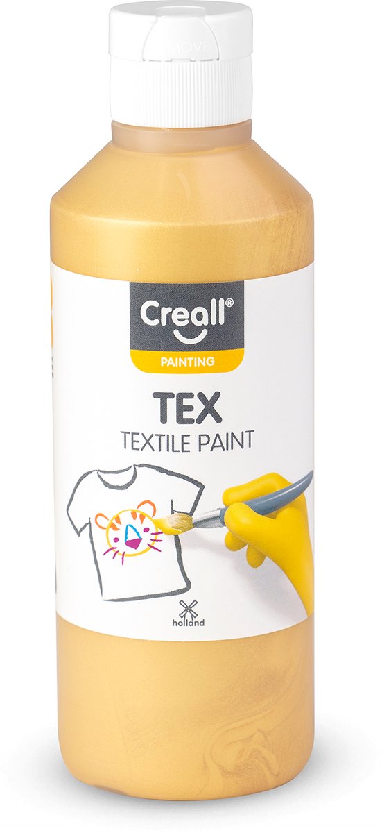 Creall tekstilmaling guld, 250ml