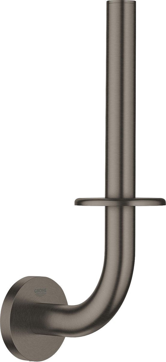 Grohe essentials reserverulleholder - toiletrulleholder til 1 rulle - hård grafitbørstet (mat antracit) - metal