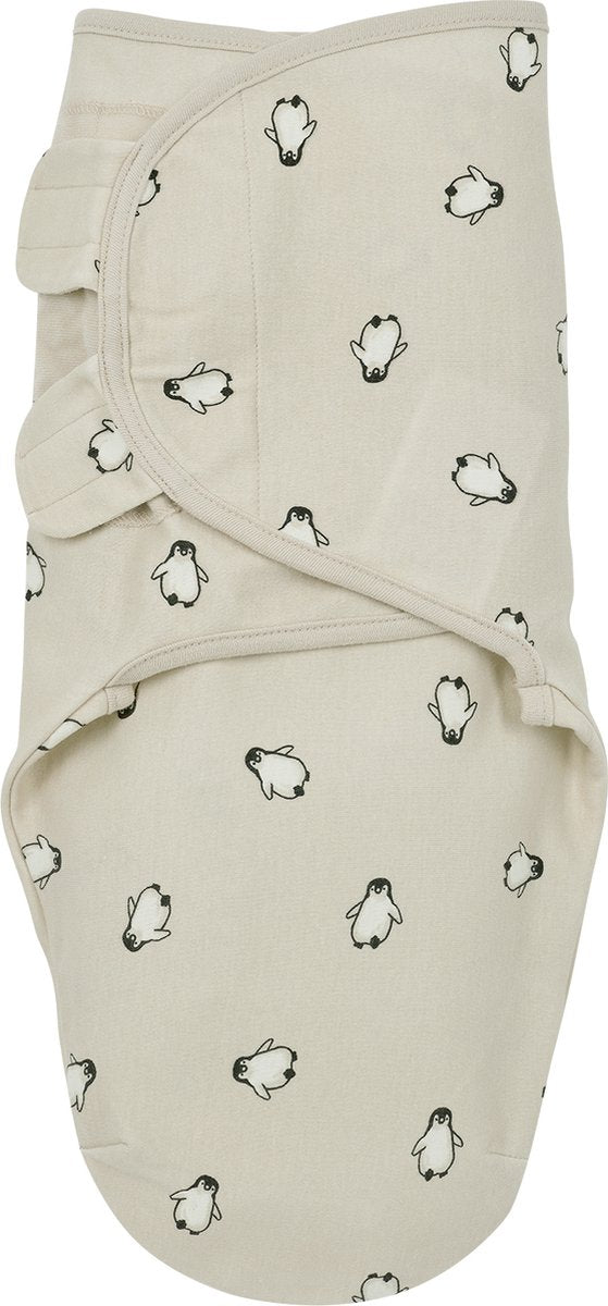 Meyco baby pingvin swaddle swaddle tæppe - blødt sand - 0-3 måneder - 1,0 tog