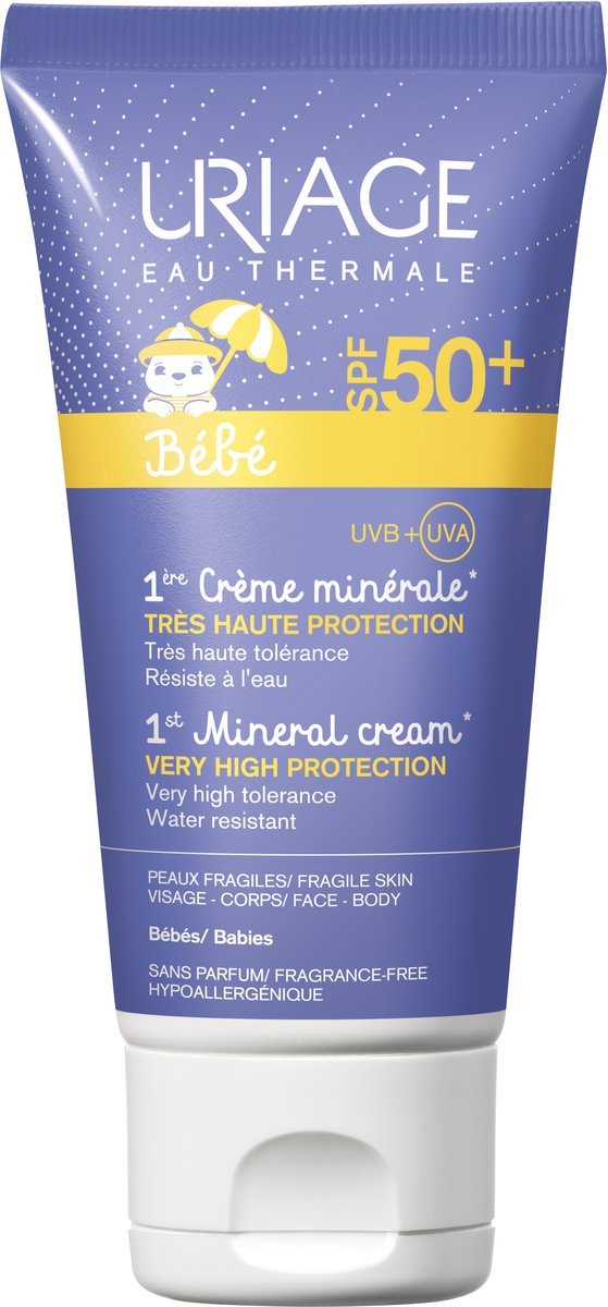 Uriage solcreme til børn sol baby mineral new spf 50+ (50 ml)