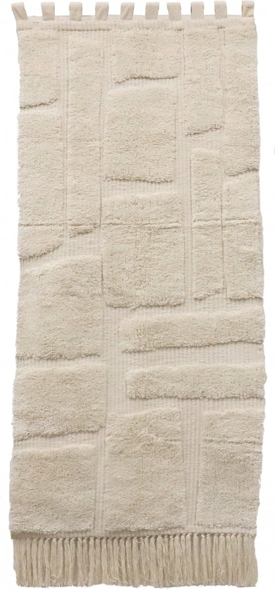 Hd collection wall plaque blocks cotton ivory 77x2x180cm
