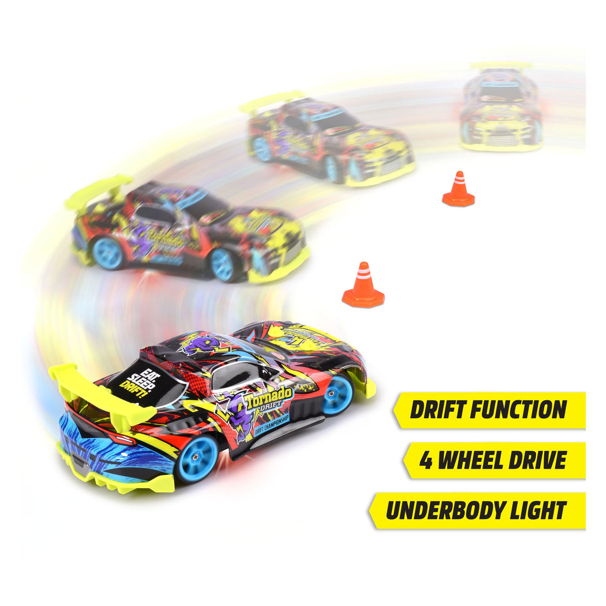 Dickie RC styrbar auto tornado drift RTR