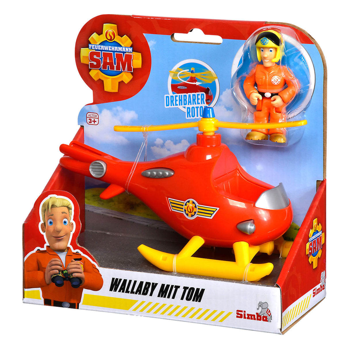 Simba - brandmand sam - helikopter - wallaby - legetøjskøretøj