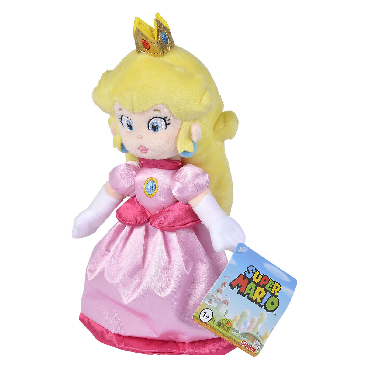 Simba super mario plys krammefarvet fersken, 27 cm