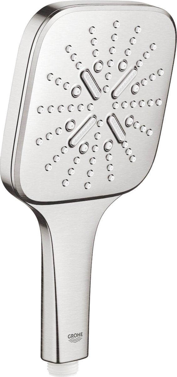 Grohe rainshower smartactive cube 130 handdouche - 3 straalsoorten - supersteel - 26582dc0