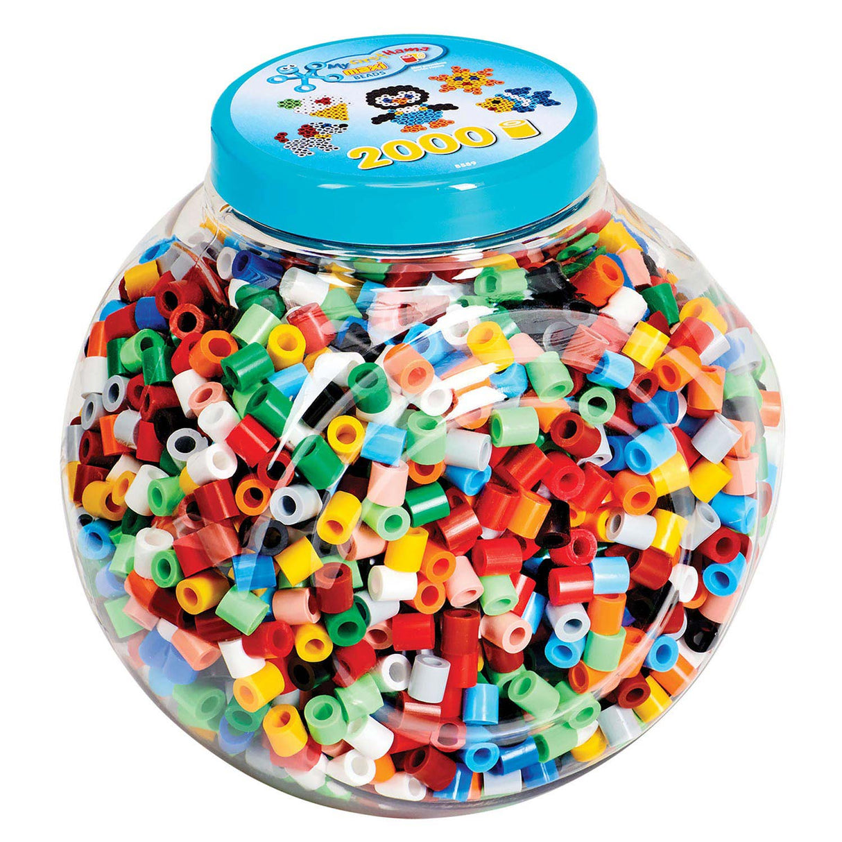 Hama strygeperler maxi sæt - 2000 styks kreativ perlekrukke.