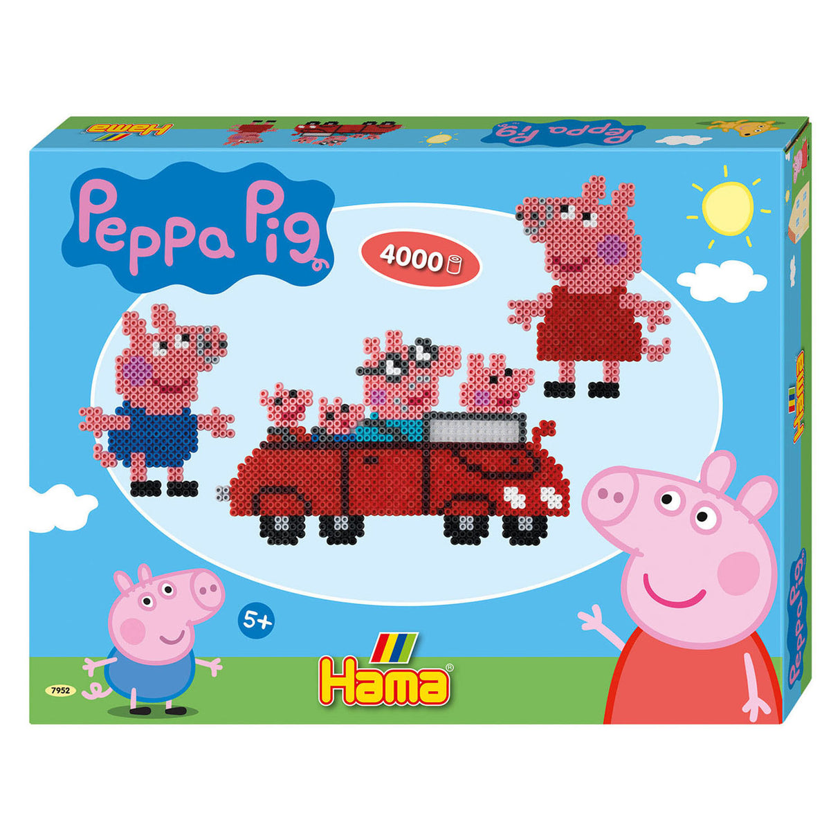 Hama stryge perle sæt gaveæske peppa gris, 4000st.