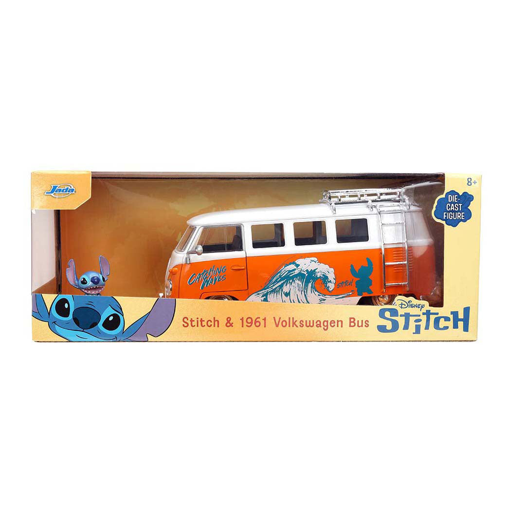 Jada legetøj - stitch 1961 vw bus 1:24 - 9336340314r01