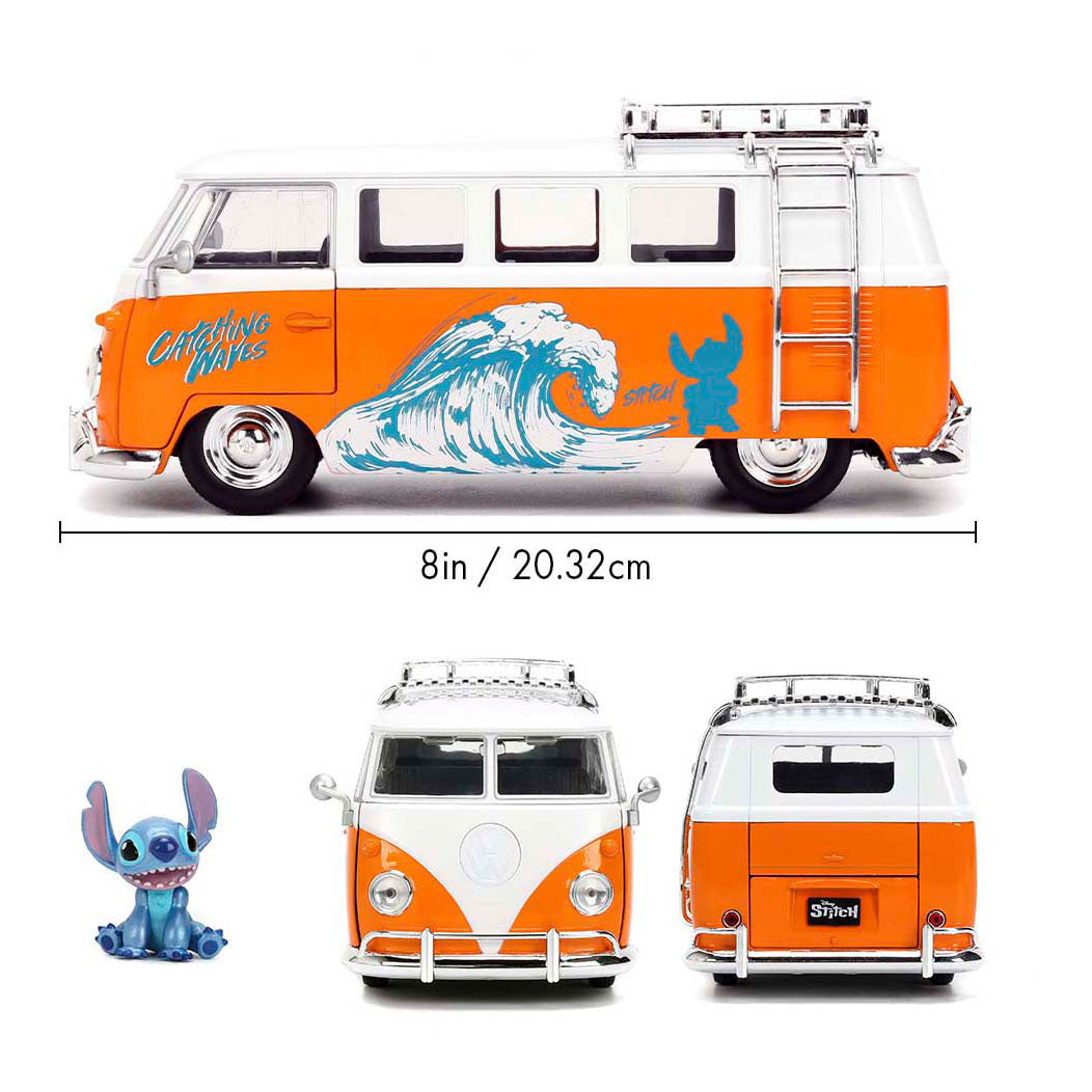 Jada legetøj - stitch 1961 vw bus 1:24 - 9336340314r01
