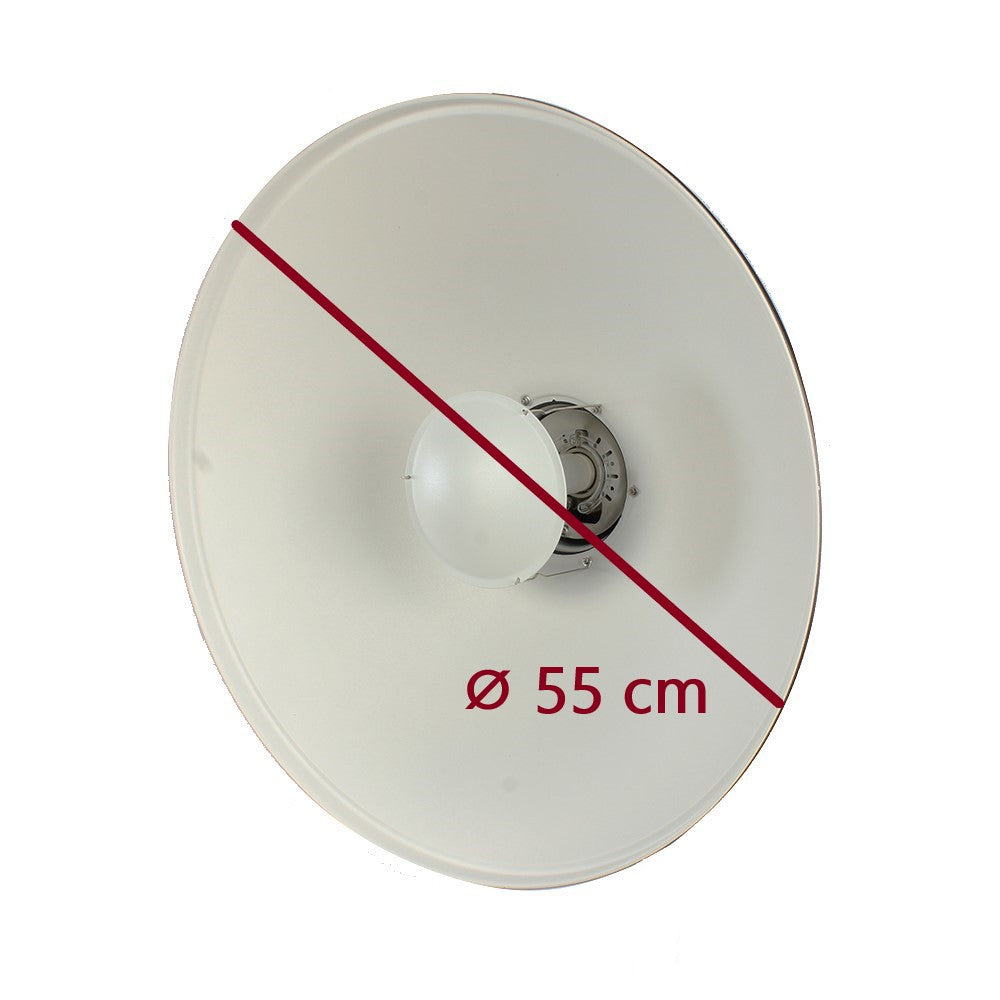 Studioking skønhedsfad hvid sk-bd550w 55 cm med honeycomb