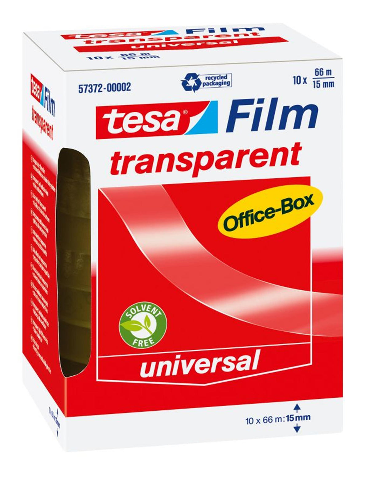 Tesa selvklæbende tape 66x15 æske med 10 ruller