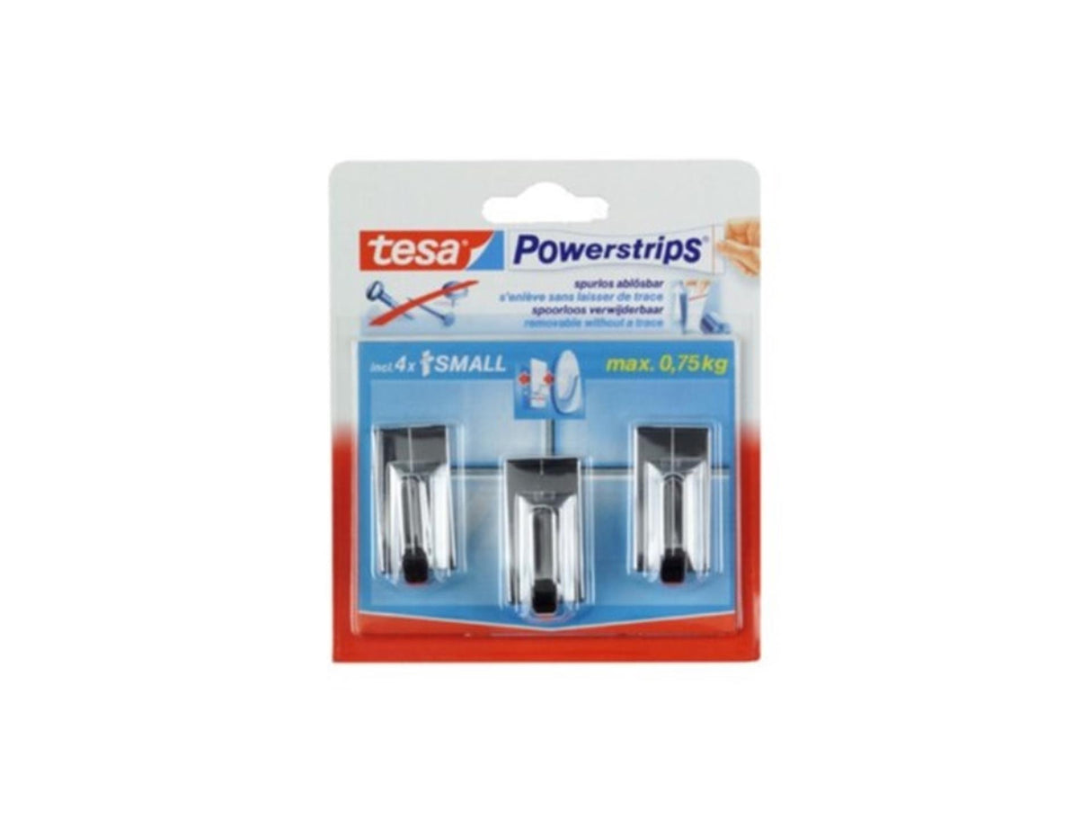 Tesa power strips krog s klassisk krom