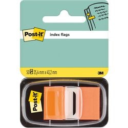 Post-it® indeks standard, orange, 25,4 x 43,2 mm, 50 flige dispenser