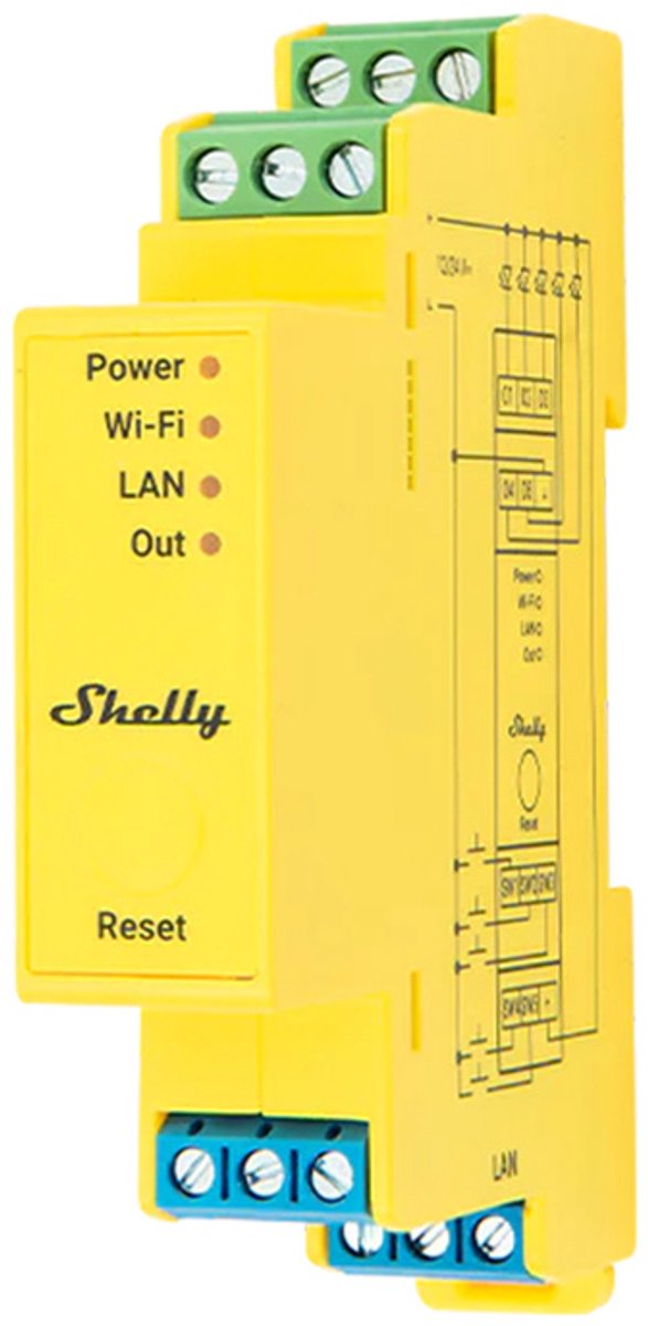 Shelly 5-kanals wi-fi rgbww pro belysningscontroller til smart