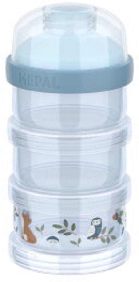 Mepal mio melkpoedertoren 3-delig little dutch - 360 ml - luchtdichte afsluiting met schekdop - multifunctioneel opbergen en doseren - forest friends