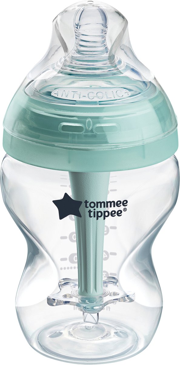 Tommee tippee avanceret anti-kolik sutteflaske - sæt med 1 x 260 ml sutteflaske - lav flowhastighed 0m+