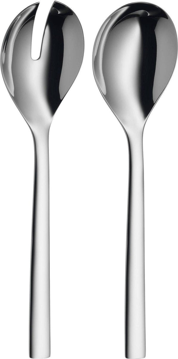 Wmf nuova - salatbestik - 25 cm - rustfrit stål - elegant design - tåler opvaskemaskine
