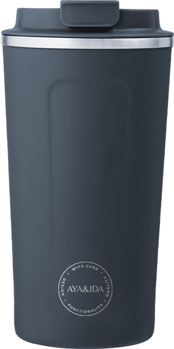 Aya ida aya ida - cup2go - kaffekop - kaffe to go - rejsekop - tag med dig - 500ml - marineblå ny!