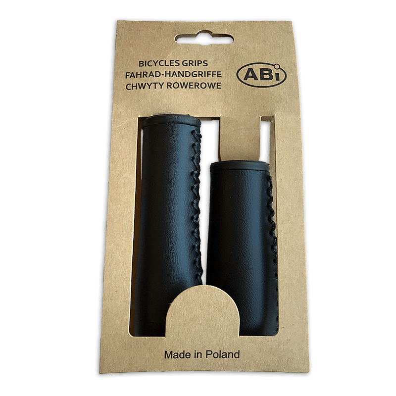 Abi læder cykelhåndtag - 120 mm lange, 95 mm kort