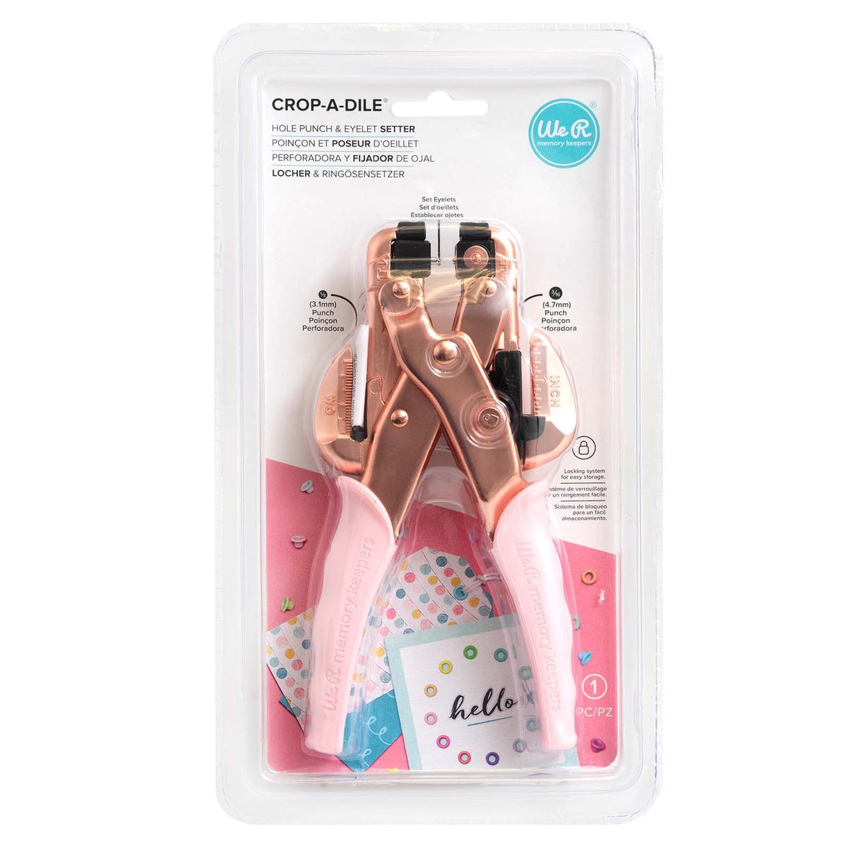 We r makers • crop-a-dile rosa guld