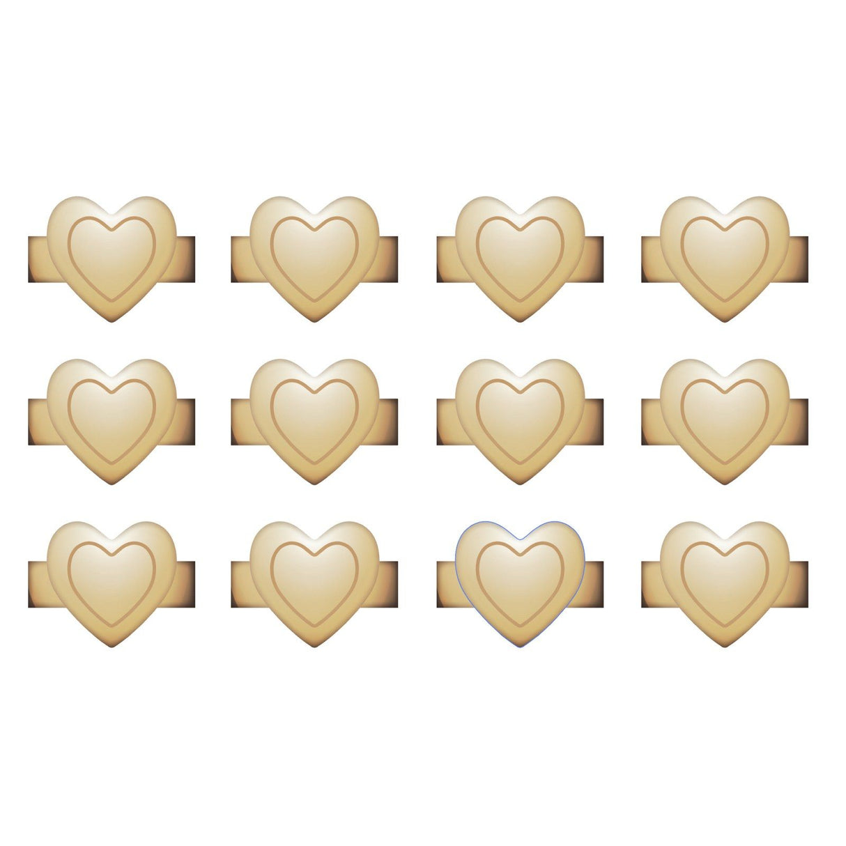 We r makers • charm hæfteklammer hjerte guld 12stk