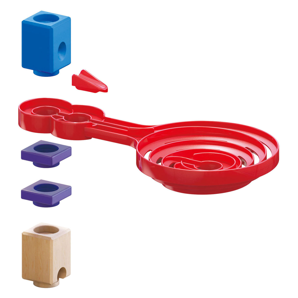 Hape quadrilla dobbeltsidet spiral twist marmor spor. 9 stk.
