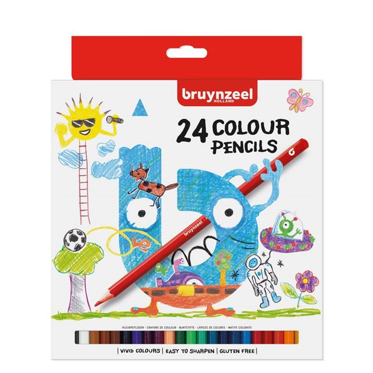 Bruynzeel 24 farveblyanter lange