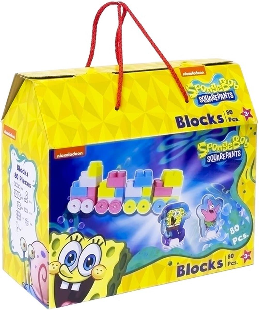 Jonotoys SvampeBob firkantbukser 80 byggeklodser