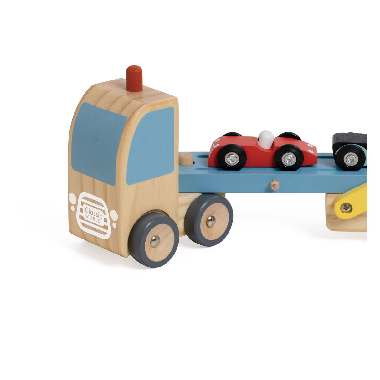 Lobbes Toys BV Classic World trætransporter med 3 biler