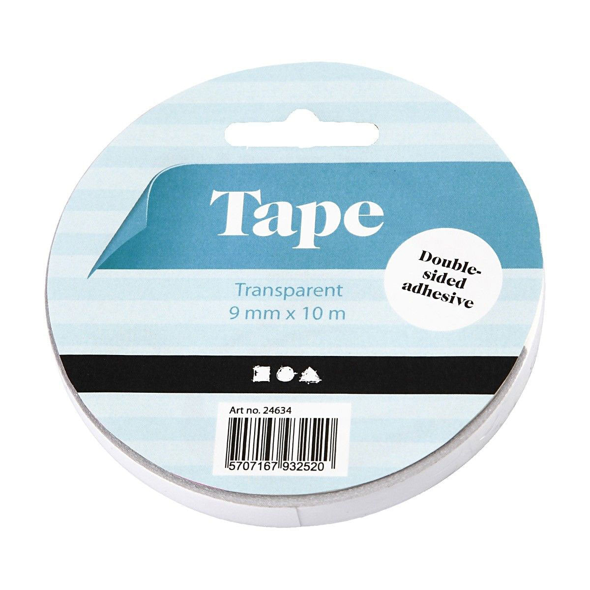 Creativ company dobbeltklæbende tape, 10m.
