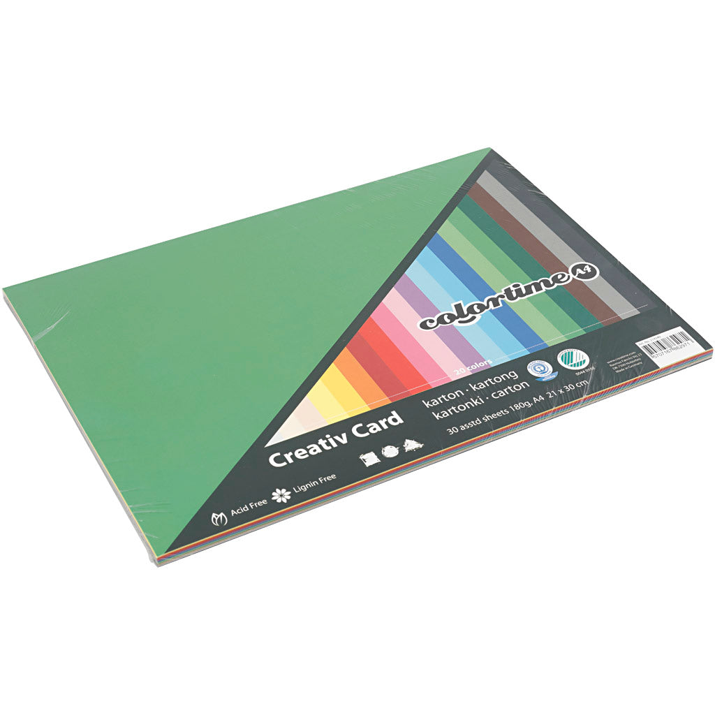 Creativ virksomhed https: www.cchobby.nl farvet-pap-a4-ark-210x297-mm-180-gr-diverse-colours-30-div-vellen-1-doos