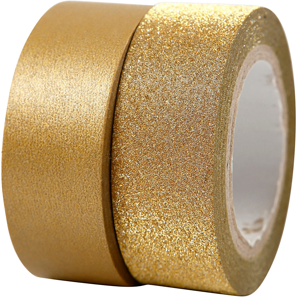 Creativ firma malertape guld 2m, 2stk.