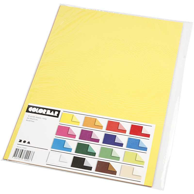 Creativ virksomhed https: www.cchobby.nl color-bar-paper-a4-vel-210x297-mm-100-gr-16-div-vellen-1-doos